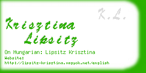 krisztina lipsitz business card